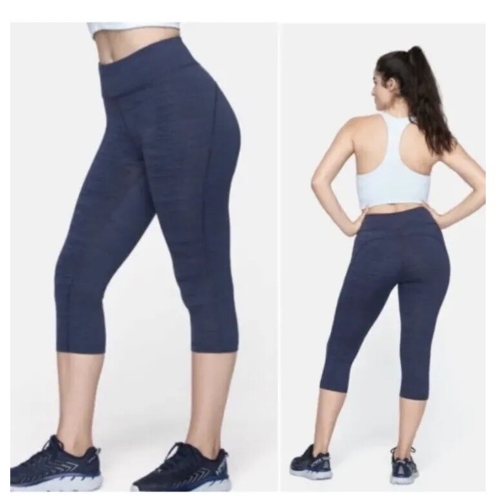 Outdoor Voices 7/8 Leggings Navy‎ Heathered Athletic Capris Size S